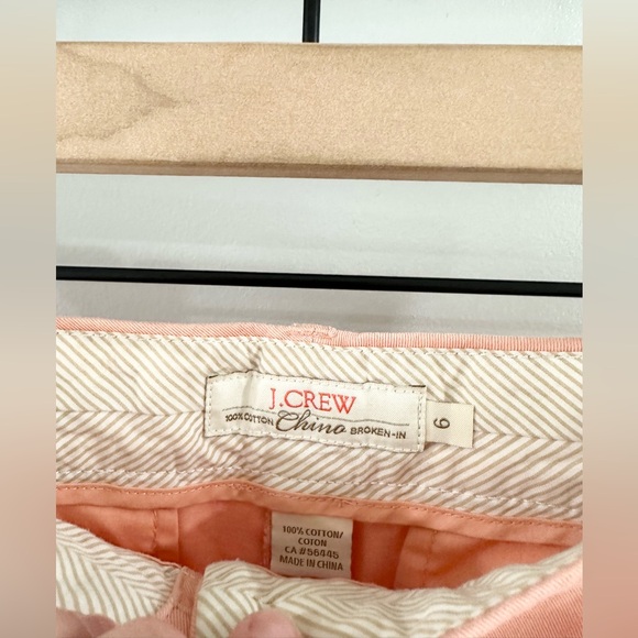 J. Crew Sailboat Embroidered Broken In Chino Shorts Orange Size 6 - Picture 6 of 8